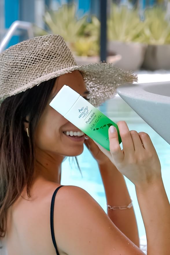 100% Pure Aloe Vera Cooling Gel - Lotion for Sunburn Relief & Rashes - Premium Sun Care with Vitamin E, Eucalyptus - 6 oz-GlimoraGlow