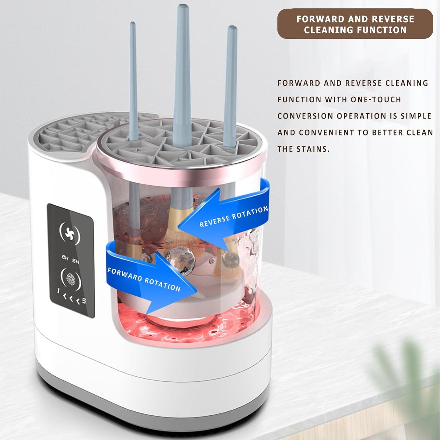 3 IN 1 Electric Makeup Brush Cleaner, Electric Cleaning and Quick Drying Makeup Brushes for Lazy Families, Automatic Makeup Brush Cleaning Tool with Drying Function for Makeup Brushes-GlimoraGlow