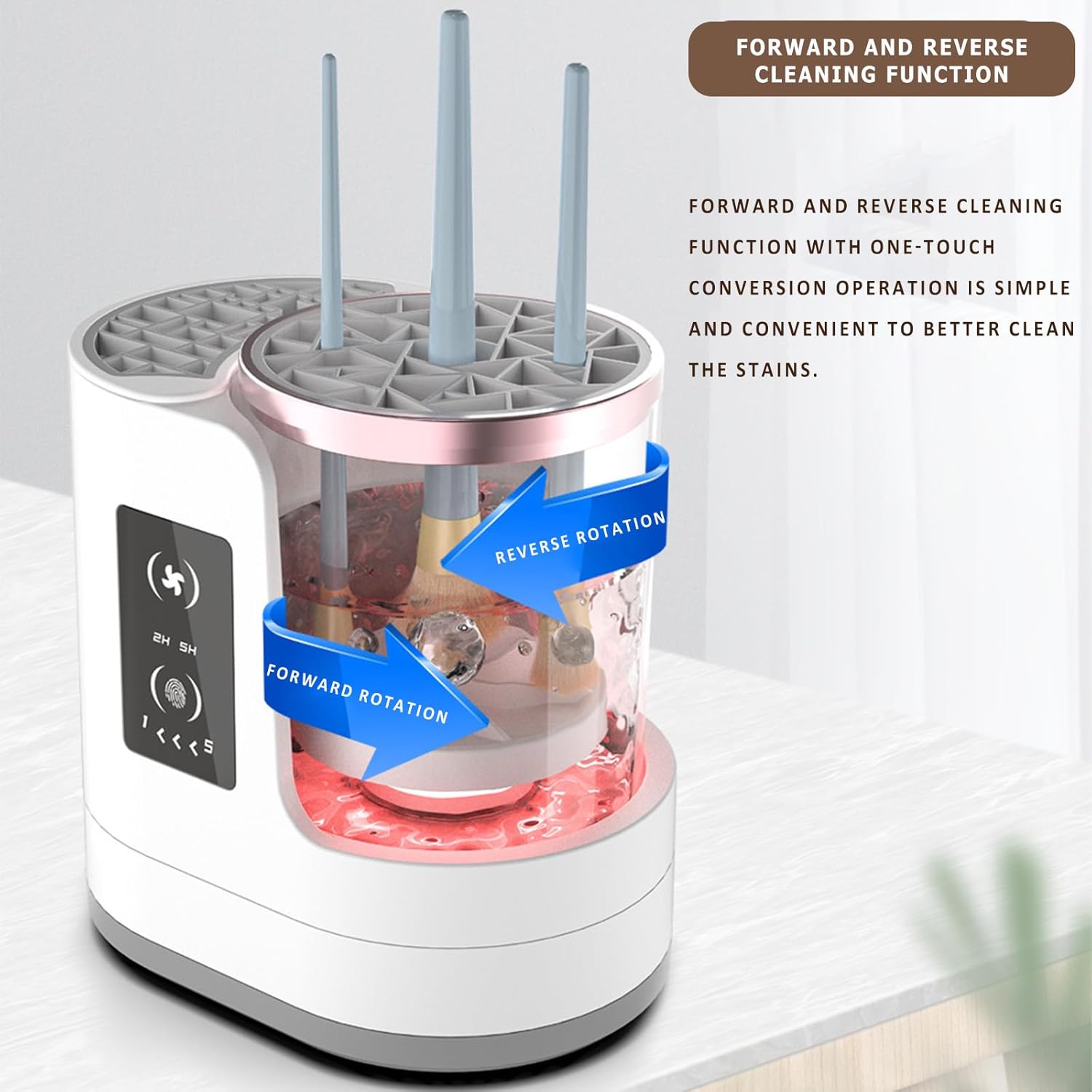 3 IN 1 Electric Makeup Brush Cleaner, Electric Cleaning and Quick Drying Makeup Brushes for Lazy Families, Automatic Makeup Brush Cleaning Tool with Drying Function for Makeup Brushes-GlimoraGlow