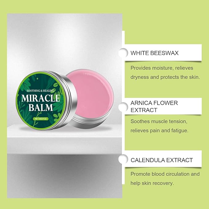 Miracle Balm, Soothing Balm for Joints, Back, Legs & Feet, Non-Greasy (3PCS)-GlimoraGlow