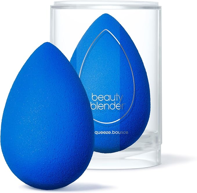 Beautyblender® | Sapphire Beauty Blender Makeup Sponge, Super-Soft Foam Easily Blends Foundations, Powders & Creams, Made in USA, Reusable, Washable, Streak Free Application, Vegan, Cruelty Free-GlimoraGlow