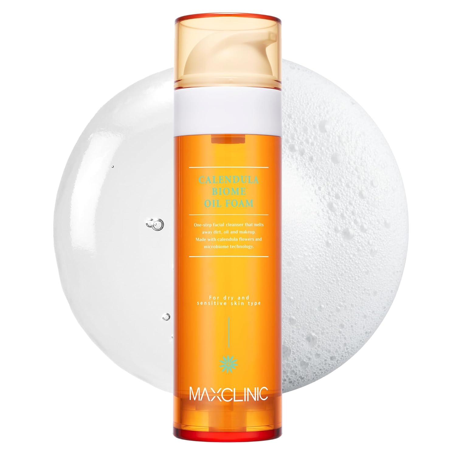 [K-Beauty] Calendula Biome Oil to Foam - All-in-One Korean Face Wash OilBased Foaming Facial Cleanser - Hydrating, Moisturizing & Soothing Makeup Deep Cleansing Oil for All Skin Types (3.88 fl oz)-GlimoraGlow