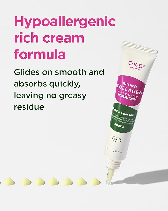 CKD Retino Collagen Intensive Cream - Retinal Spot Collagen Cream for Fine Lines, Deep Wrinkles, and Sagging Reduction. Anti-Aging and Youthful Skin. Korean Skin Care. 0.84 fl oz-GlimoraGlow