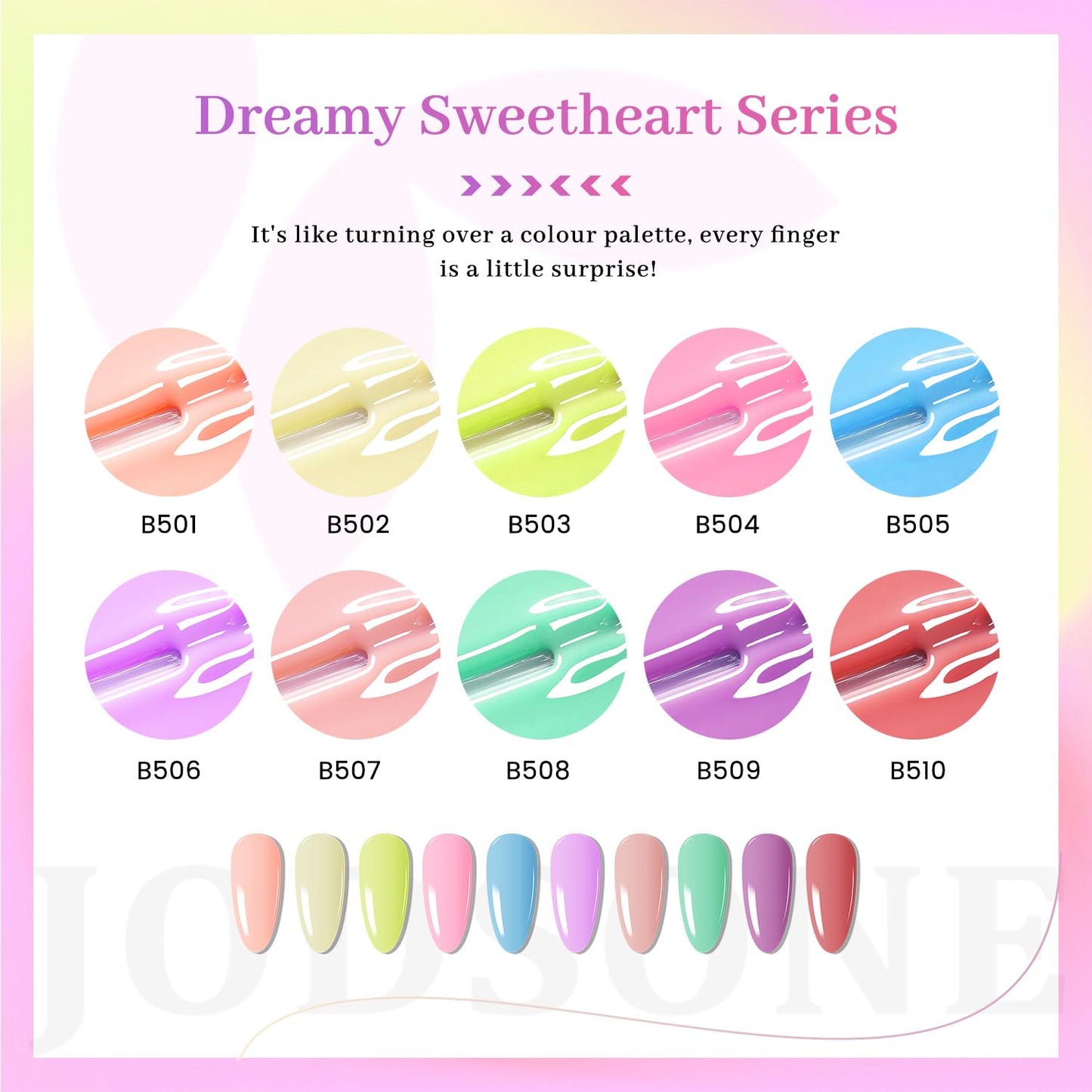 JODSONE 12 Bottles of Gel Nail Polish Set Glossy Top Coat Base Coat Gel Polish Ideal for Holiday Gift Giving-GlimoraGlow