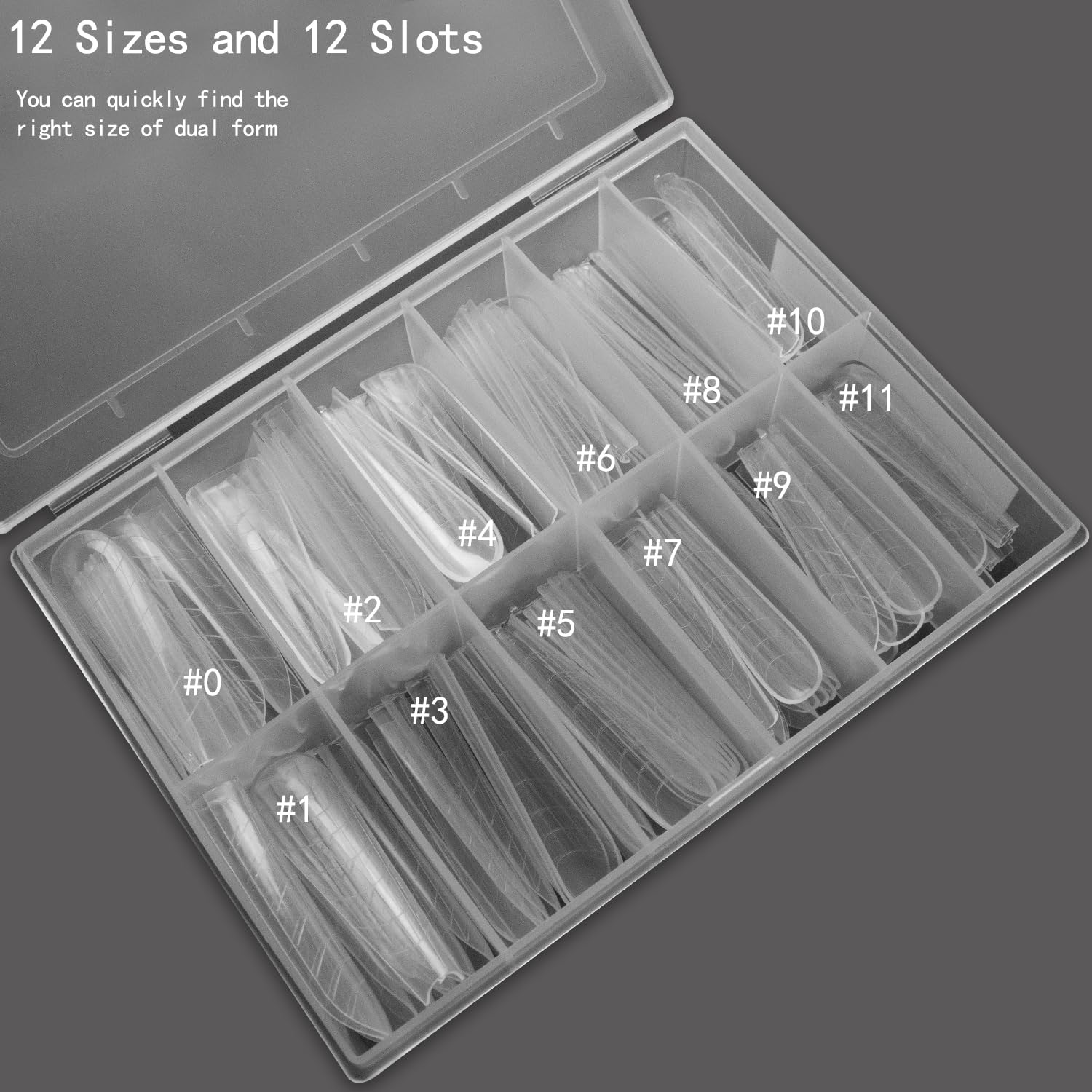 120Pcs Dual Nail Forms,Upper Arched Extension Poly nail gel Nail Forms Full Cover Reusable Nail Molds 12 Sizes for Nail Art Design Salon&DIY-GlimoraGlow