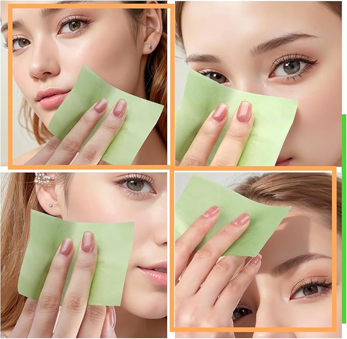 Blotting Paper, HNYYZL Oil Absorbing Sheets for Oily Skin 600 Sheets, Oil Control for Face, Makeup Blotting Paper, Natural Oil Absorbing Facial Blotting Sheets for Oily Skin Care (Pack of 6)-GlimoraGlow