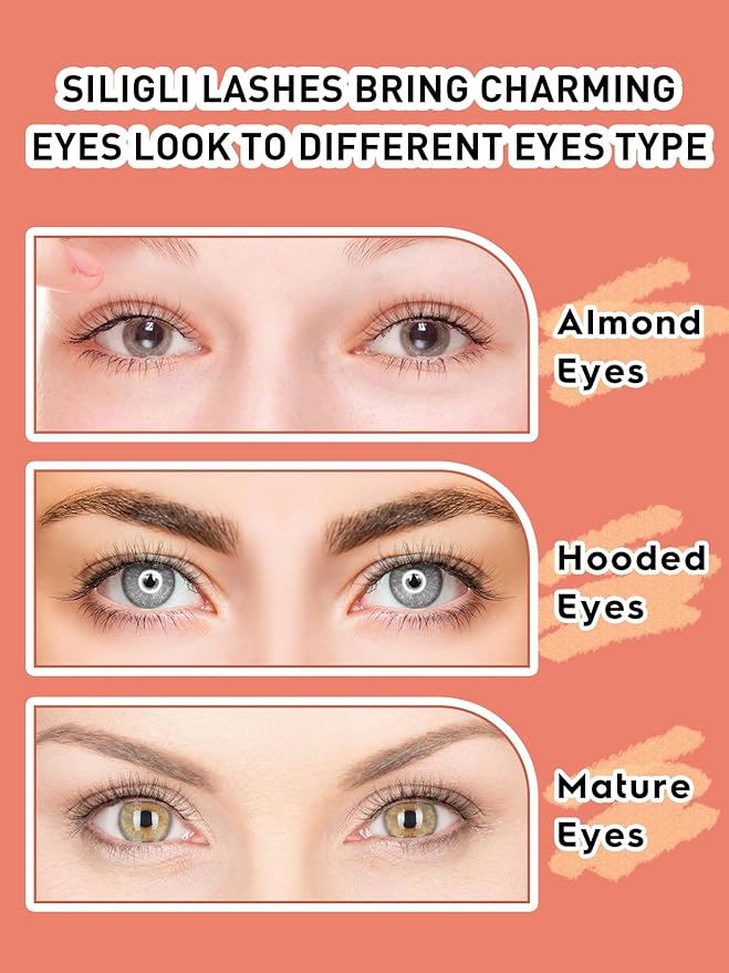 Natural Lashes Wispy False Eyelashes 10mm Short Lashes 3D Volume Strip Lashes Fake Eyelashes Siligli Lashes Thin Band Curly Eye Lashes Pack 10 pair-GlimoraGlow