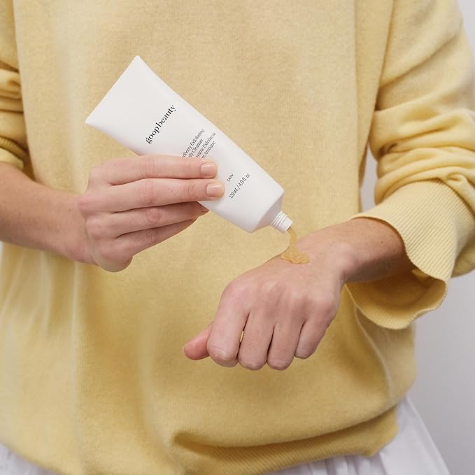 goop Beauty Exfoliating Jelly Cleanser | Face Wash to Clean & Smooth Skin | Squalane, Kakadu Plum, & Vitamin C | Moisturizes & Soothes Skin | Paraben & Silicone Free | 4 fl oz-GlimoraGlow