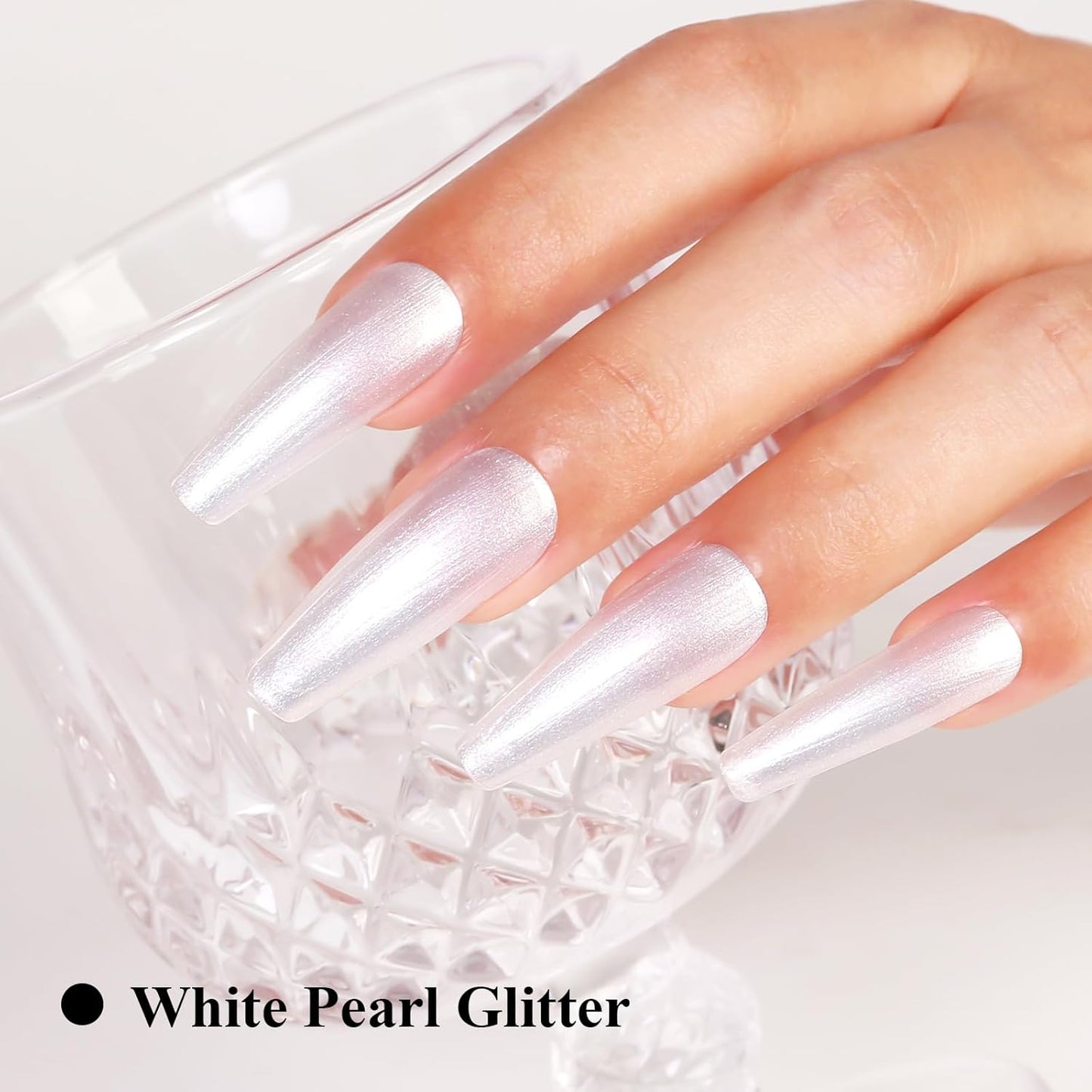 Imtiti Pearl Gel Nail Polish, White Pearl Iridescent Glitter Gel Polish Diamond Shimmer Sparkle Soak Off UV LED Nail Gel Polish Autumn Winter Gel Polish Manicure Gel Nail Kit 10ML-GlimoraGlow