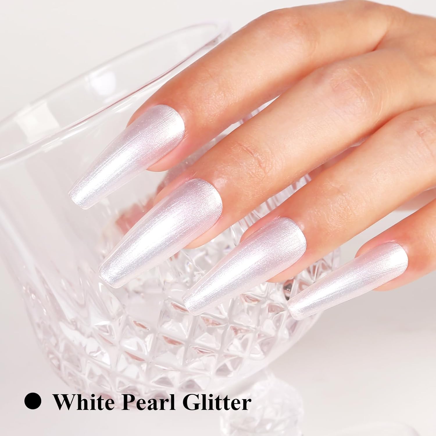 Imtiti Pearl Gel Nail Polish, White Pearl Iridescent Glitter Gel Polish Diamond Shimmer Sparkle Soak Off UV LED Nail Gel Polish Autumn Winter Gel Polish Manicure Gel Nail Kit 10ML-GlimoraGlow