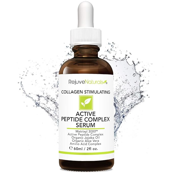 Peptide Complex Serum with Matrixyl 3000 (2 oz, Double-Sized) Minimizes Look of Fine Lines & Deep Wrinkles, Crow's Feet, Crepey Skin. Lightweight Anti Aging Moisturizer for Face & Neck-GlimoraGlow