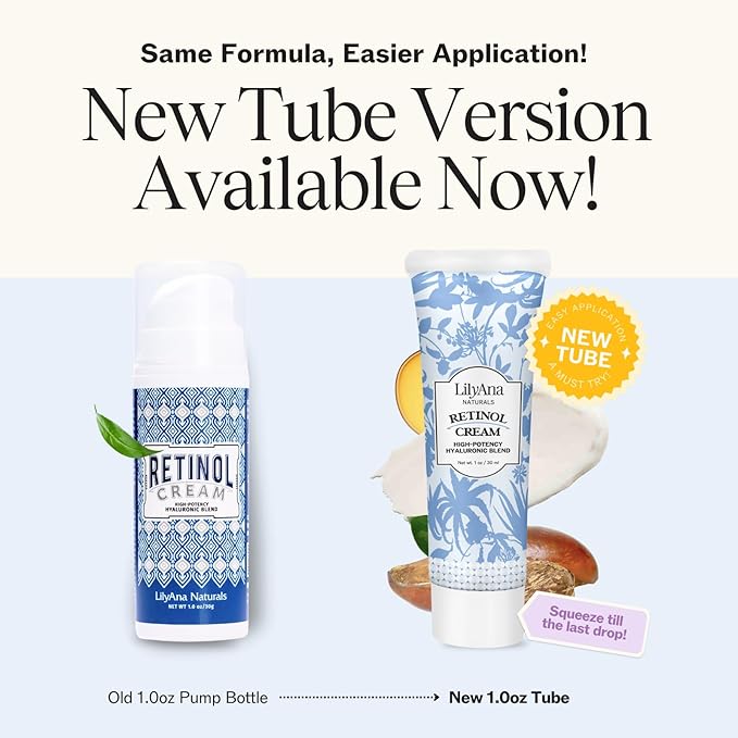 LilyAna Naturals Anti Aging Retinol Face Cream for Women – Wrinkle & Neck Cream for Firming, Retinol Moisturizer for Face with Hyaluronic Acid, Hydrating Night Cream for Fine Lines, Collagen Boost-GlimoraGlow