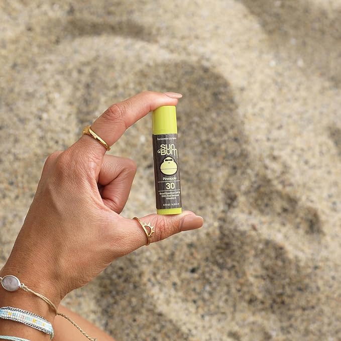 Sun Bum SPF 30 Sunscreen Lip Balm | Vegan and Cruelty Free Broad Spectrum UVA/UVB Lip Care with Aloe and Vitamin E for Moisturized Lips | Pineapple Flavor |.15 oz (Pack of 2)-GlimoraGlow