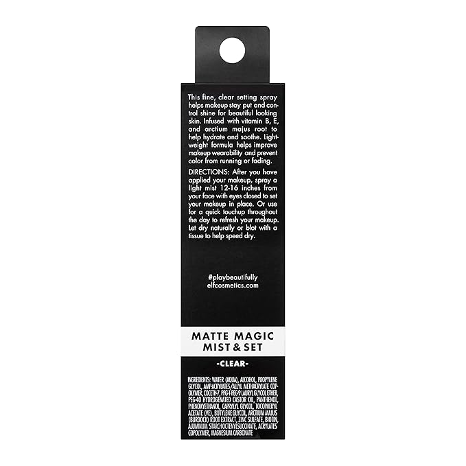 e.l.f. Matte Magic Mist & Set - Small, Lightweight, Long Lasting, Mattifying, Revitalizes, Controls Shine, Refreshes, Hydrates, All-Day Wear, 2.0 Fl Oz-GlimoraGlow