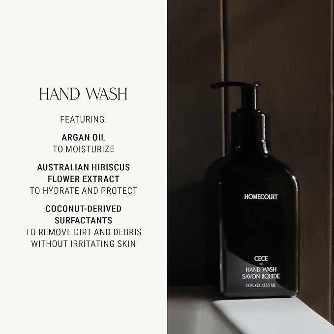 Homecourt Hand Wash, Gently Cleanses & Hydrates, Removes Dirt & Debris Without Irritating Skin, Clean Formula, Mandarin Basile, 12 fl oz-GlimoraGlow