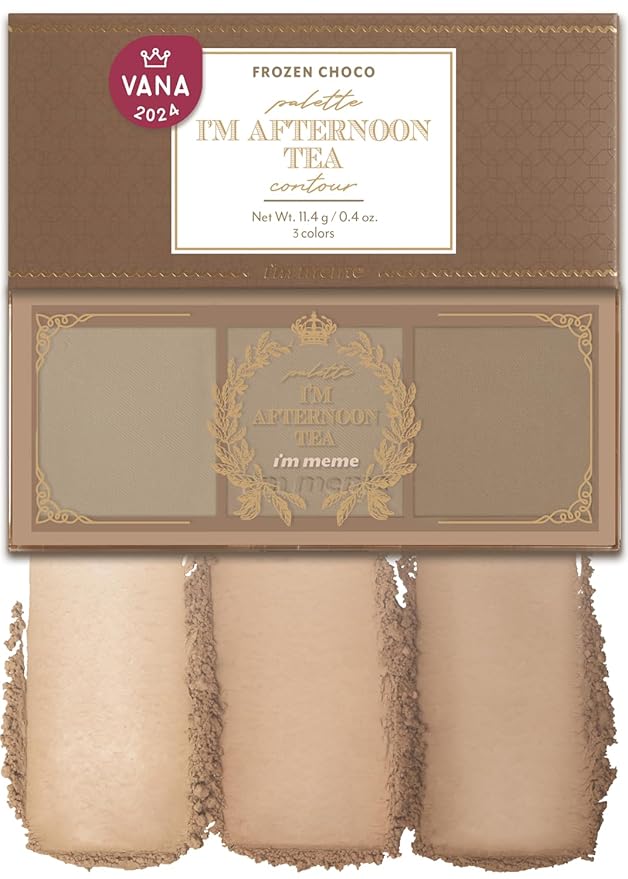I'm Meme Palette - Afternoon Tea Contour | Frozen Choco, Bronzer Palette for Face & Cheeks, Matte Powder Bronzer, Natural Makeup, Buildable Coverage, Light to Medium, For Cool Tone Skin, 0.4oz-GlimoraGlow