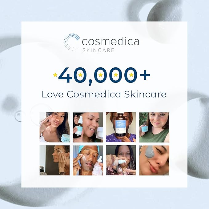 Cosmedica Hyaluronic Acid Serum for Skin – 4 Fl. Oz Hydrating Facial Moisturizer with Anti-Aging Skin Care Properties. Beauty and Skin Care-GlimoraGlow