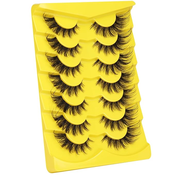 Fox Eye Lashes Wispy False Eyelashes Natural Look Clear Band Lashes 20mm 3D Mink Lash Cat Eye Spiky Strip Eyelashes Pack by Kiromiro-GlimoraGlow