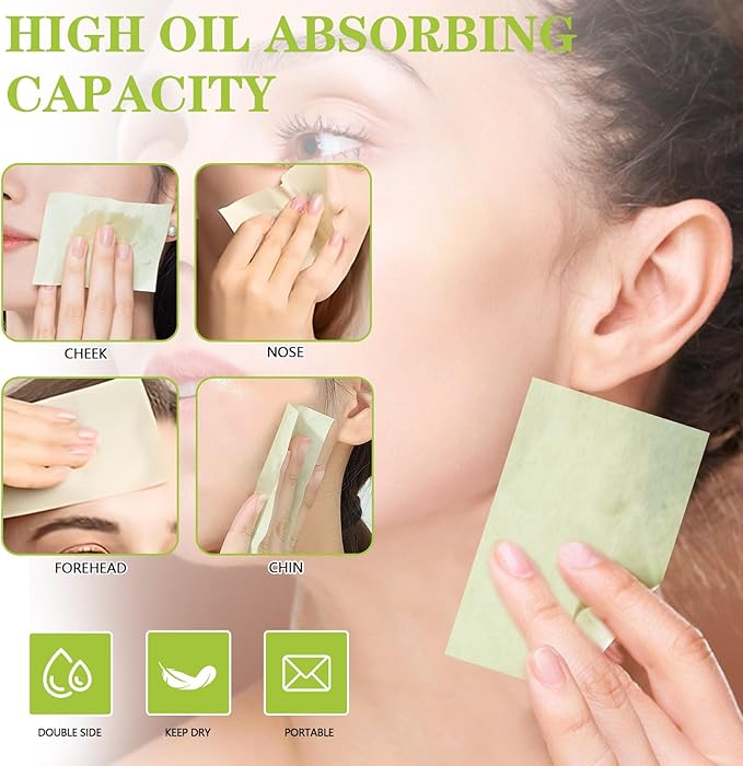 1000pcs Oil Blotting Sheets for Face, Blotting Paper for Oily Skin, Clean and Clear Oil Absorbing Sheets-GlimoraGlow