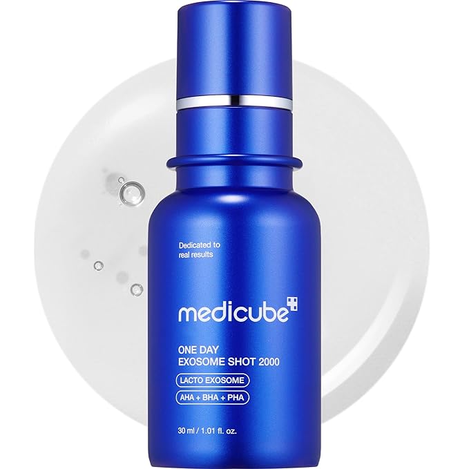 medicube Zero Exosome Shot 2,000 PPM Spicule Facial Serum | Liquid Skin Booster Serum | Exosome, AHA+BHA+PHA | Pore Care, Dead Skin Cells, Skin Texture | Korean Skin Care 1.01 fl.oz-GlimoraGlow
