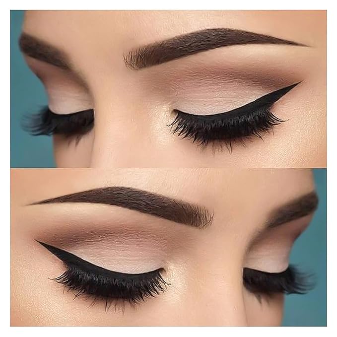 Eyeliner Brush Fine Angled - PRO Precision Gel Eye Liner Makeup Brush -Ultra Thin Slanted Flat Angle - Premium Cruelty Free Synthetic Bristles (E835)-GlimoraGlow