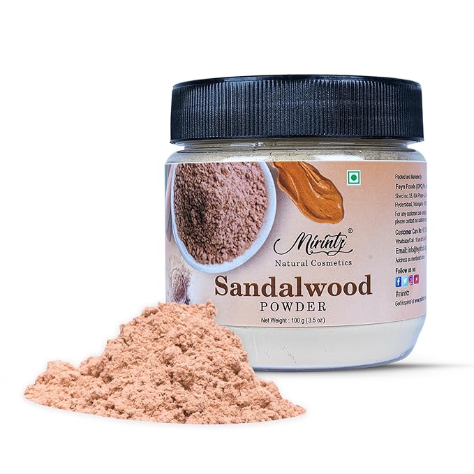 100% Natural Sandalwood Powder | (3.5 Oz) Chandan Powder for Women & Men | Herbal Sandalwood Powder for Face & Skin | Ayurvedic Face Pack for Glowing Skin, Tan Removal Mask & Natural Face Pack-GlimoraGlow