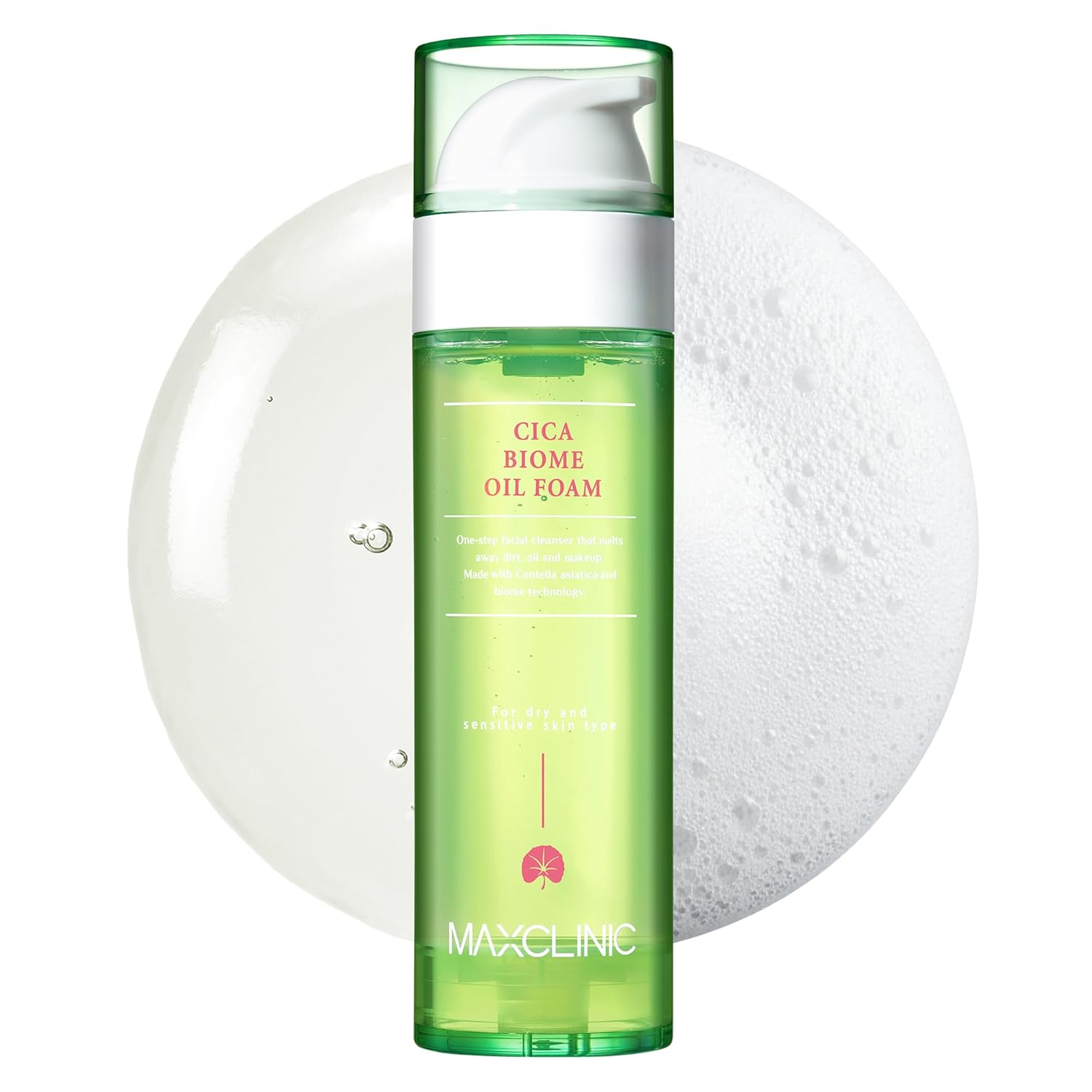 [K-Beauty] Cica Biome Oil to Foam - All-in-One Korean Face Wash OilBased Foaming Facial Cleanser - Deeply Hydrating & Moisturizing Makeup Deep Cleansing Oil for Sensitive Skin (3.88 fl oz)-GlimoraGlow