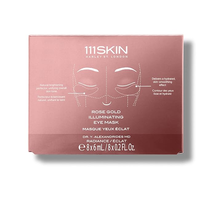 111SKIN Rose Gold Illuminating Eye Mask | Fragrance Free | Target Pigmentation | Illuminate Under-Eyes | Set of 8 (0.2 ounces each)-GlimoraGlow