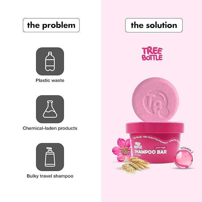 Hydrolyzed Oat Protein + Squalane Shampoo Bar for Girls - 4.5oz - For all Hair Types - Gentle on sensitive Eyes & Scalp - Natural, Tear-Free, Sulfate & Paraben-Free - Made in USA - 4.5oz-GlimoraGlow