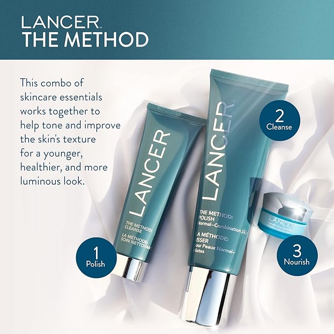 Lancer Skincare The Method: Cleanse Face Cleanser, Daily Face Wash with Salicylic Acid, Normal or Combination Skin, 4.05 Fluid Ounces-GlimoraGlow