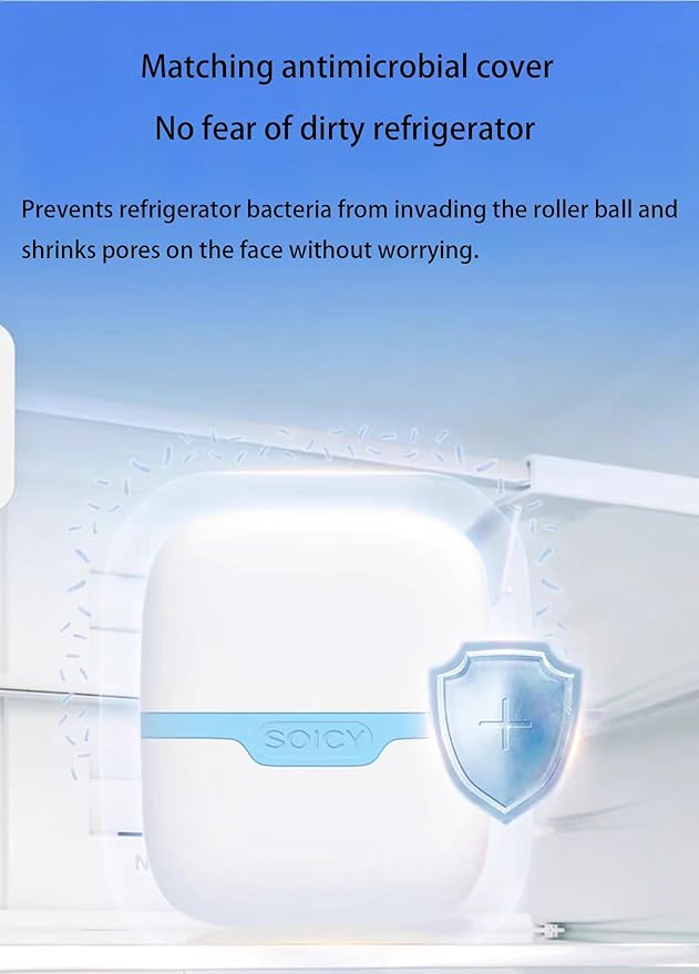 Ice Roller for Face ，Ice Face Roller Cold Therapy Tools, Cold Facial Ice Roller Massager for Eye Puffiness, Migraine, TMJ Pain Relief & Minor Injury, Skin Care Products (Blue)-GlimoraGlow