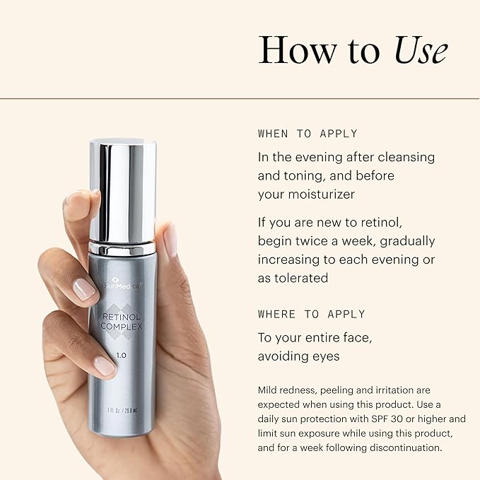 SkinMedica Retinol 1.0 Complex - Retinol Serum for Face, Age-Defying Advanced Retinol Cream That Renews Skin and Diminishes the Appearance of Fine Lines and Wrinkles, 1 Fl Oz-GlimoraGlow