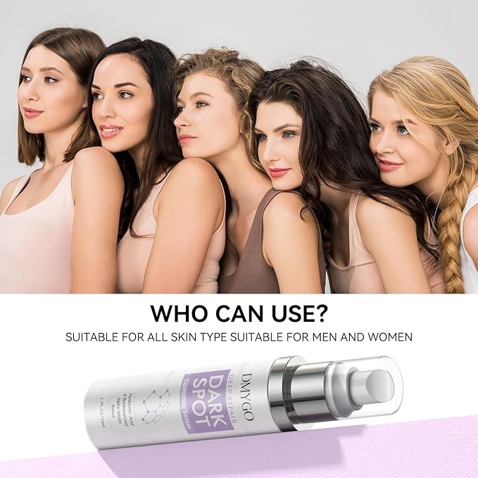 Dark Spot Remover for Face, Dark Spot Corrector for Age Spot Sun Spot Brown Spot Melasma Uneven Skin Tone, with Vitamin C and Hyaluronic Acid for Women and Men, 1.7 FL OZ-GlimoraGlow