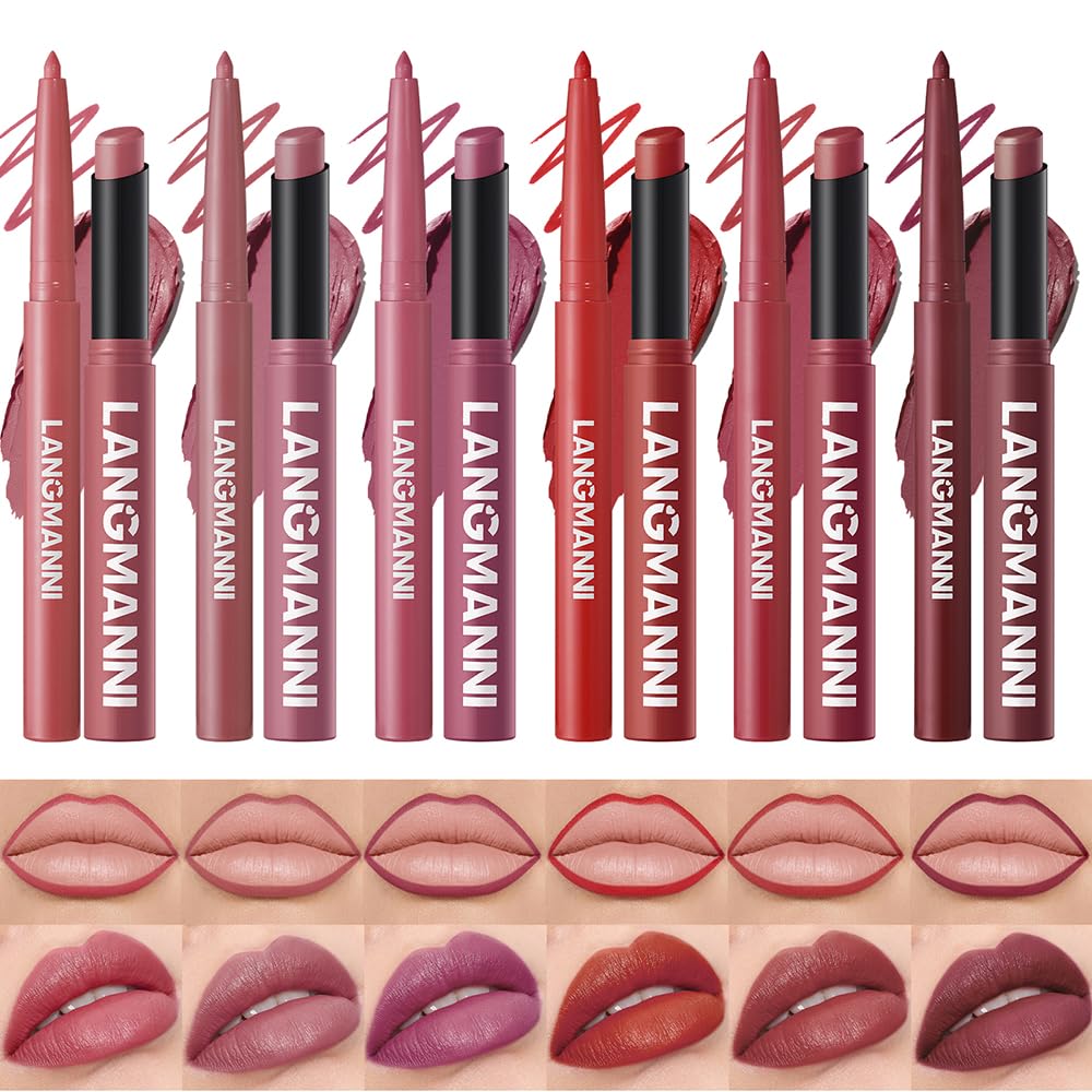12Pcs Matte Lipstick + Lip Liner Pens Lip Combo Sets, Creamy Matte Lip Makeup Kit Long-Lasting Waterproof, Smudge-Proof Highly Pigmented Formula, Bold & Chic Shades Makeup Set (Bold Reds Collection)-GlimoraGlow