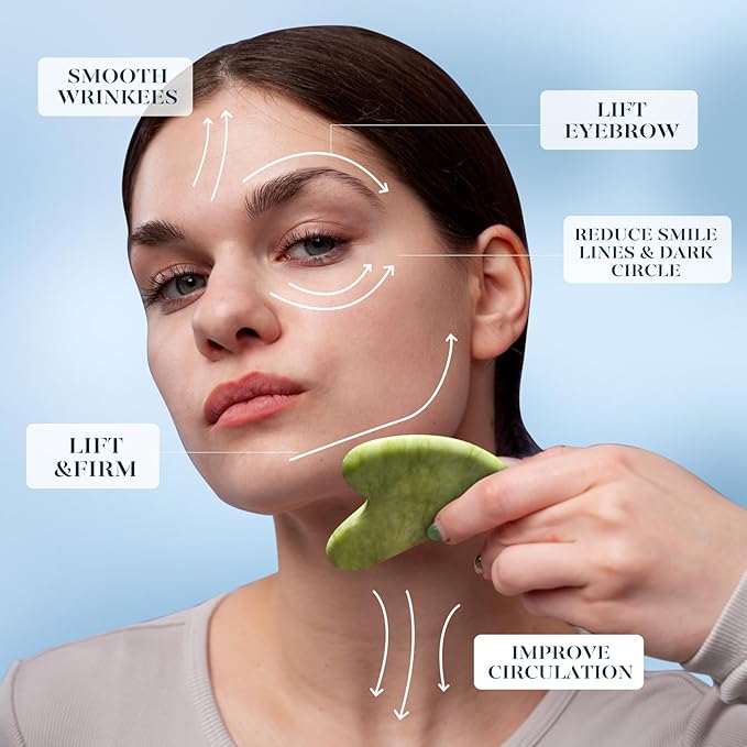 BAIMEI IcyMe Ice Roller for Face and Gua Sha Facial Tool Set, Ice Face Roller Reduces Puffiness Relieves Migraines Skin Care Tools, Self Care Gift for Women - Pink-GlimoraGlow