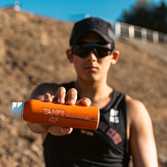 TANRI Primo Explorer Pack; Includes SPF50+ Sunscreen Spray that Goes on Clear, Active Wipes No-Rinse Body Wipes, Moisturizing SPF15 Pear Lip Balm and an Adjustable Fanny Pack (4-Pack Bundle)-GlimoraGlow