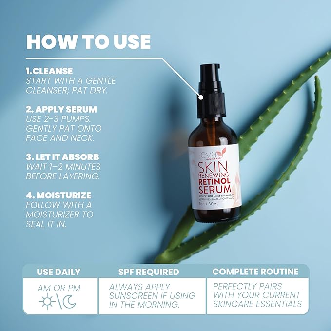 Retinol Serum for Face with Hyaluronic Acid & Vitamin E - For Anti-Aging, Fine Lines, Wrinkles, Resurfacing, Acne Marks and Scars, Skin Brightening, Dark Spot Correction Night Serum - 1oz-GlimoraGlow