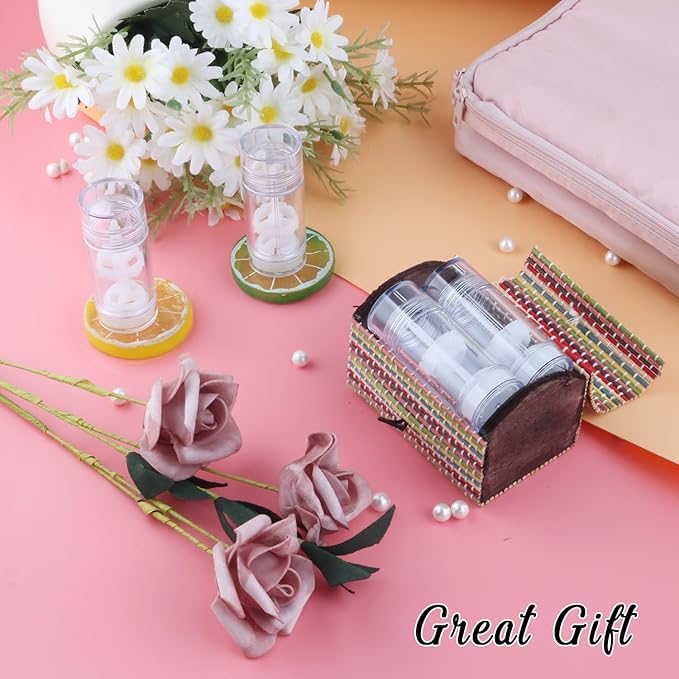 12 Pieces 15g Clear Plastic Deodorant Containers,Empty 1/2 oz Travel Lip Balm Tubes,Refillable Twist-UP Solid Perfume Tubes,Lipstick Tubes for DIY-GlimoraGlow