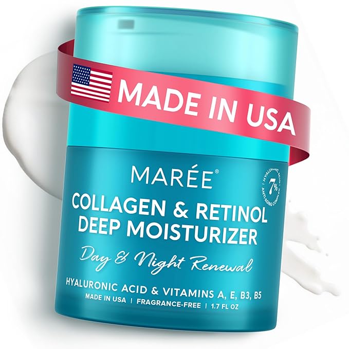 MAREE Face Moisturizer Retinol Cream for Face - Wrinkle Cream for Women - Anti Aging Face Cream - Facial Moisturizer with Collagen - Crema Hidratante Para la Cara for Skin Tightening-GlimoraGlow