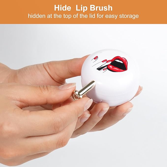 2 Pack Lip Balm Containers,Plastic Portable Empty Lip Balm Container with Mirror and Silicone Lip,Empty Lipstick Dispenser Box for Travel,Home-GlimoraGlow