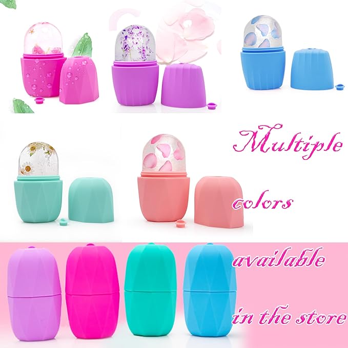 Ice Facial Cube Facial Beauty Ice Roller Skin Care Tools Ice Roller for Face and Eye Silicone Ice Mold for Face Beauty Ice Face Roller-GlimoraGlow