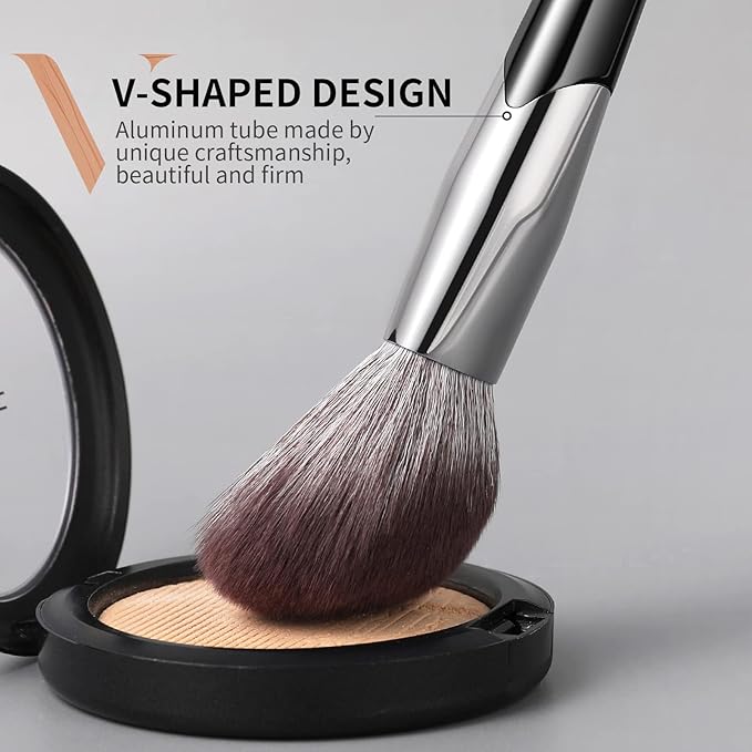 DUcare Powder Brush for Loose Powder - Fluffy Makeup Brushes with Soft Synthetic Bristles for Setting Powder/Blush/Highlighter, Large Face Makeup Brush for Flawless Application-GlimoraGlow