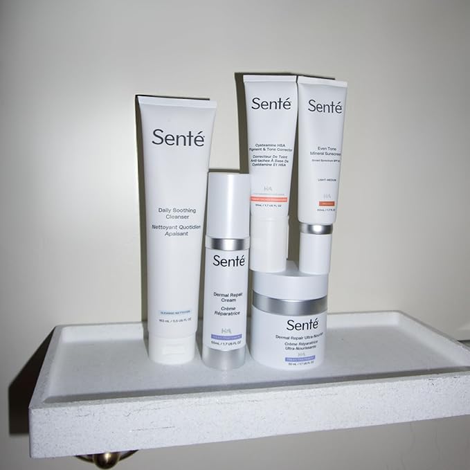 Senté Even Tone Mineral Sunscreen Tinted | SPF 36 Medium-Dark | Hydrating, Lightweight Sun Protection Treatment for Redness & Discoloration | UVA/UVB & Blue Light Defense | 1.7 oz-GlimoraGlow