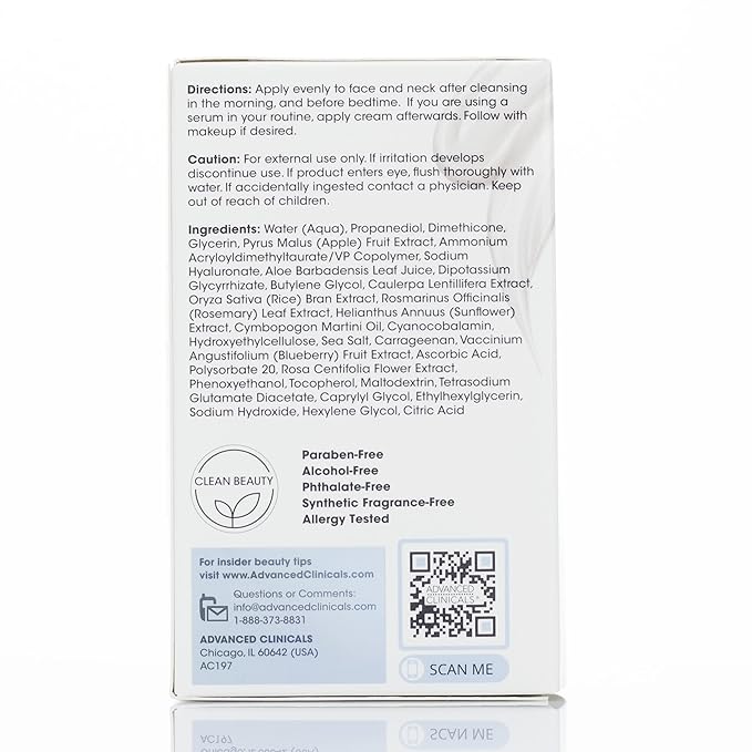 Advanced Clinicals Hyaluronic Acid Moisturizer Gel Face Cream W/Vitamin E + B5 | Hydrating & Vitamin C Face Lotion Hydrates Dry Skin & Improve Look Of Wrinkles & Fine Lines, 2 Fl Oz-GlimoraGlow