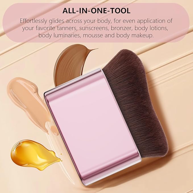 docolor Self Tanner Brush Body Makeup Brush for Flawless Face and Body Makeup, Sunless Tanner Blending Brush Body Brush for Self Tanner, Bronzer, Foundation, Vegan & Cruelty Free-GlimoraGlow