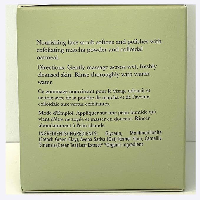 100% PURE Matcha Oat Face Scrub Facial for Glowy Radiant Skin Exfoliator & Pore Minimizer Natural Skincare for Women & Men, Vegan - 3 oz-GlimoraGlow