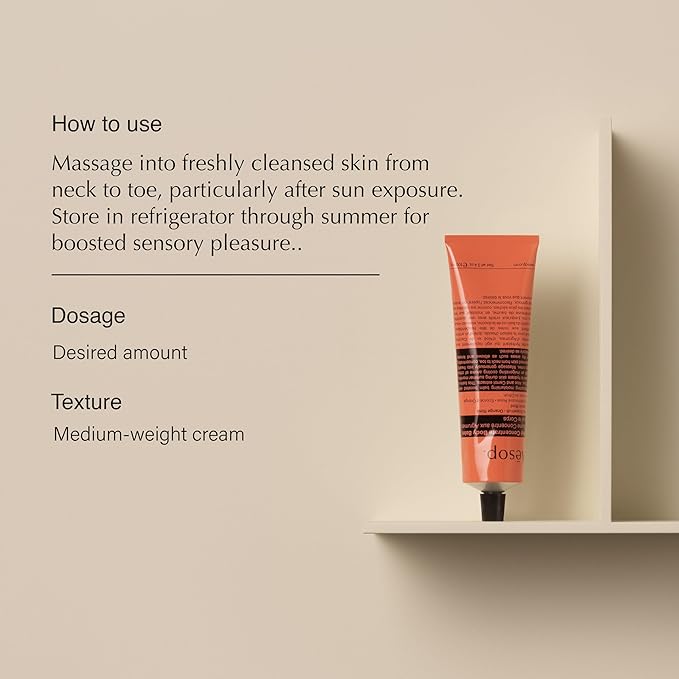 Aesop Rind Concentrate Travel Body Balm | Nourish and Smooth Skin with Shea and Cocoa Butter | Aloe Vera Juice to Soothe and Hydrate | 3.4oz / 100mL-GlimoraGlow