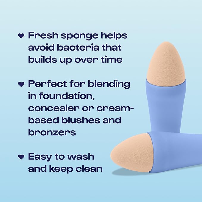 Alleyoop Multi-Tasker 4-in-1 Makeup Brush - All-in-One Multi-Tasking Blending Sponge Refill 2-Pack-GlimoraGlow