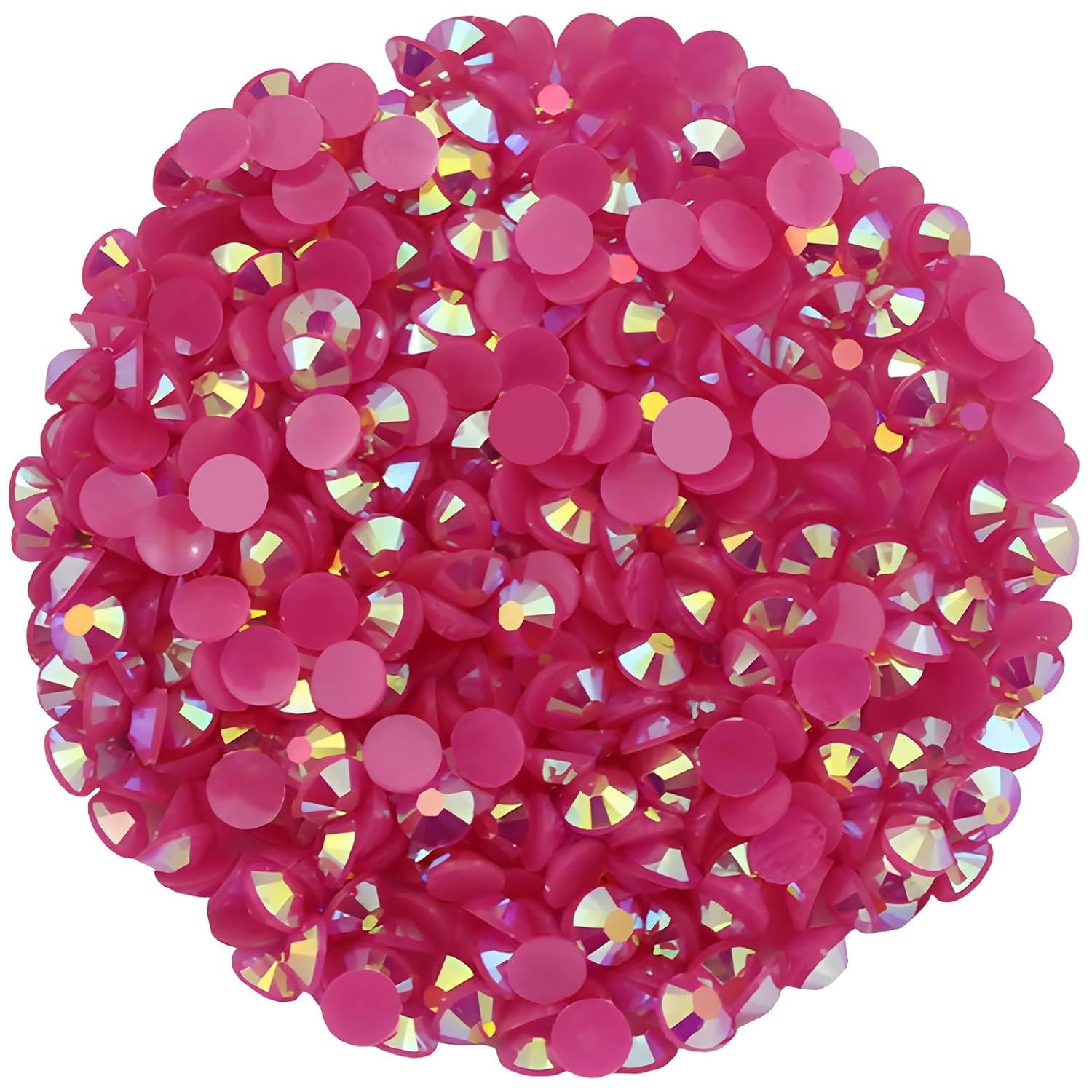 2250 Pcs SS16 4mm AB Flatback Rhinestones for Nails Art Crafts Glitter Round Shine Gems Crystals DIY Clothes Shoes （Dark RoseRed AB）-GlimoraGlow