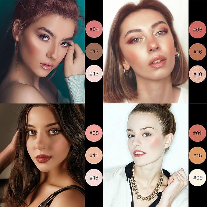 16 Colors Contour Palette Make up - Blush Highlighters Bronzer Powder All in one Makeup Palettes Contour Kit - Face Cosmetics Gifts for Women Beauty for Festivals (SET1)-GlimoraGlow